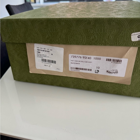 NWT Gucci Black Canvas monogram GG chunky loafers - Picture 2 of 6